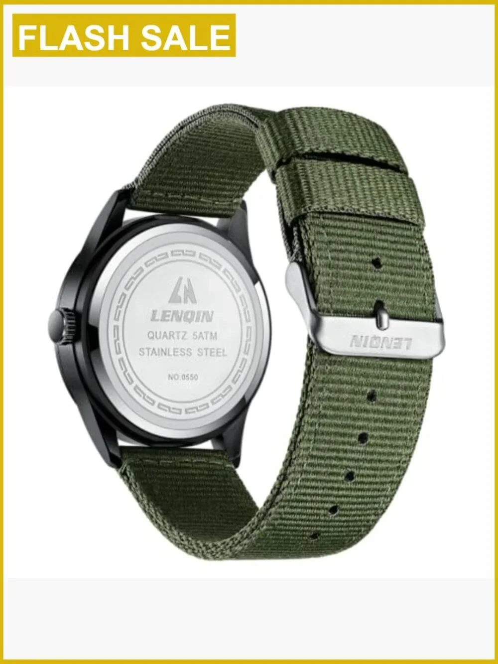 Military Sport Analog Quartz Watch Men Nylon Strap Luminous 3ATM Waterproof